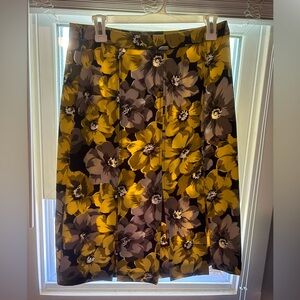 Floral midi skirt